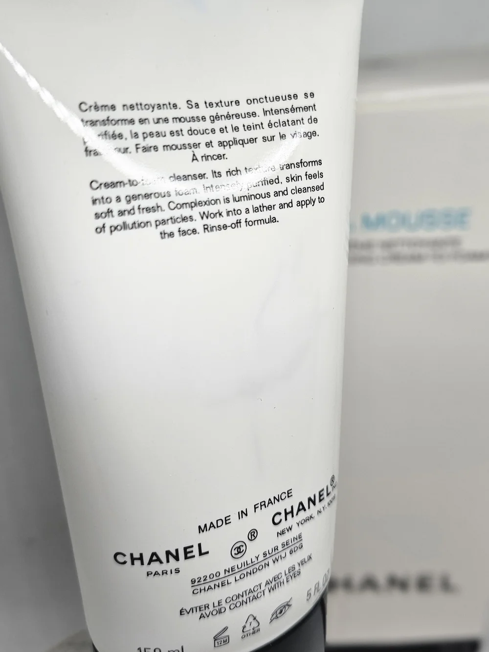 CHANEL La Mousse Cleansing Cream-to-Foam With Box
